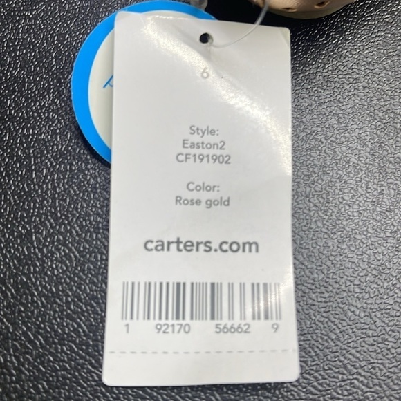 NWT Carter’s Girls Perforated Heart Ballet Flats Metallic Slip On Shoes Size 6 - Picture 9 of 11